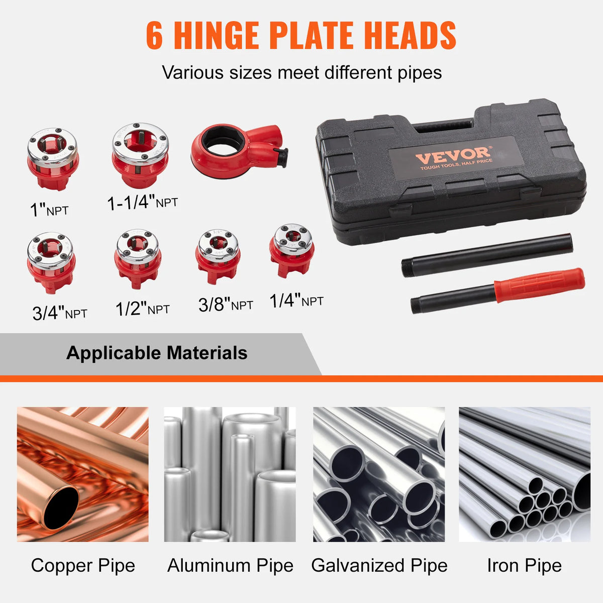 SucceBuy Manual Ratcheting Pipe Threader Tool Set