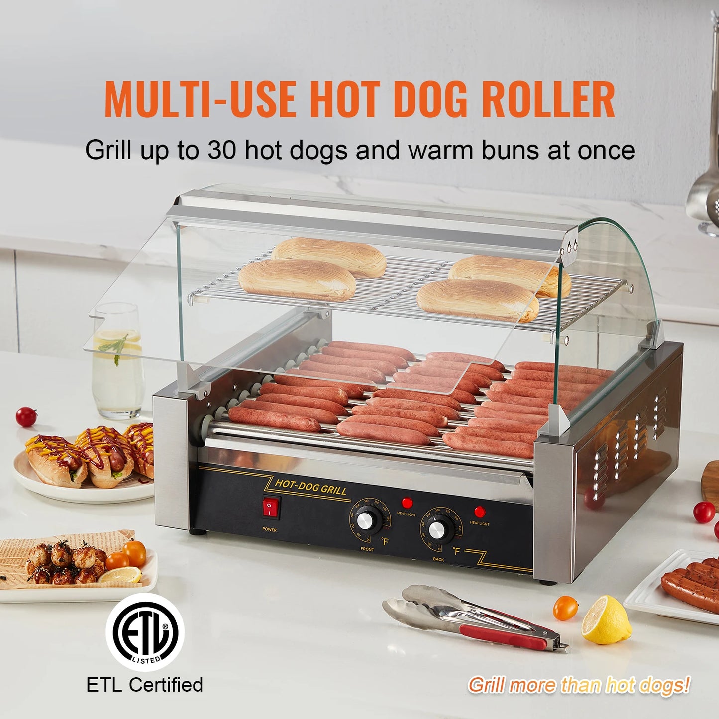 SucceBuy Commercial Hot Dog Roller Sausage Maker 110V