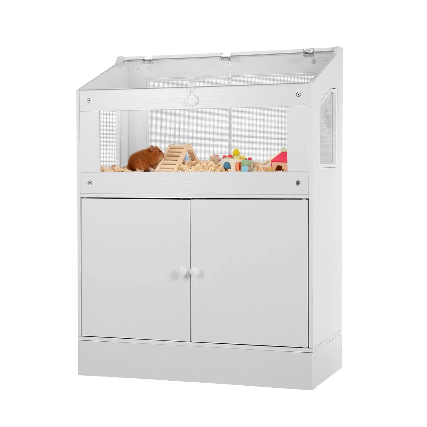 HiMISS Acrylic Animal Cage With Storage Cabinet