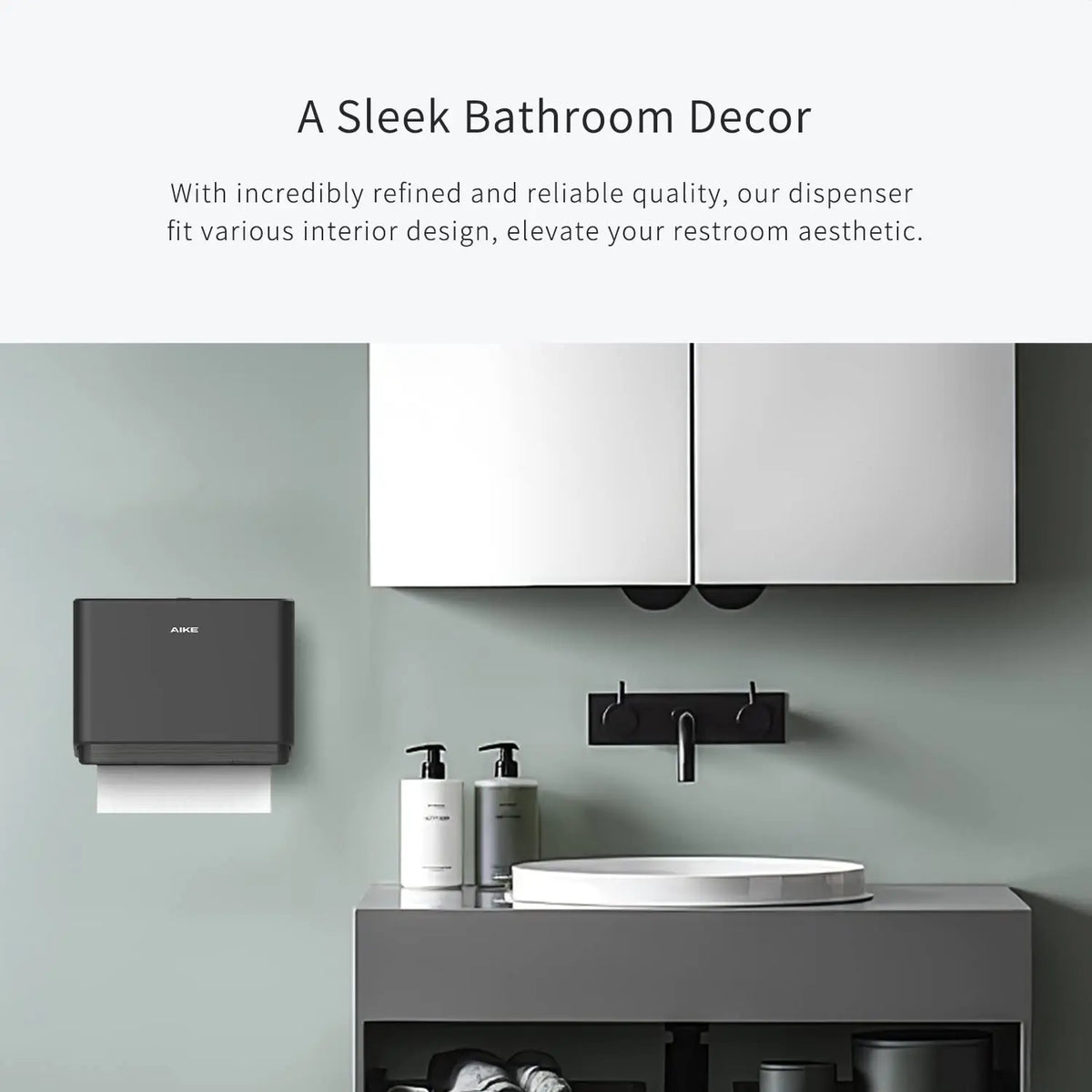 AIKE Wall Mount Smart Lock Paper Towel Dispenser