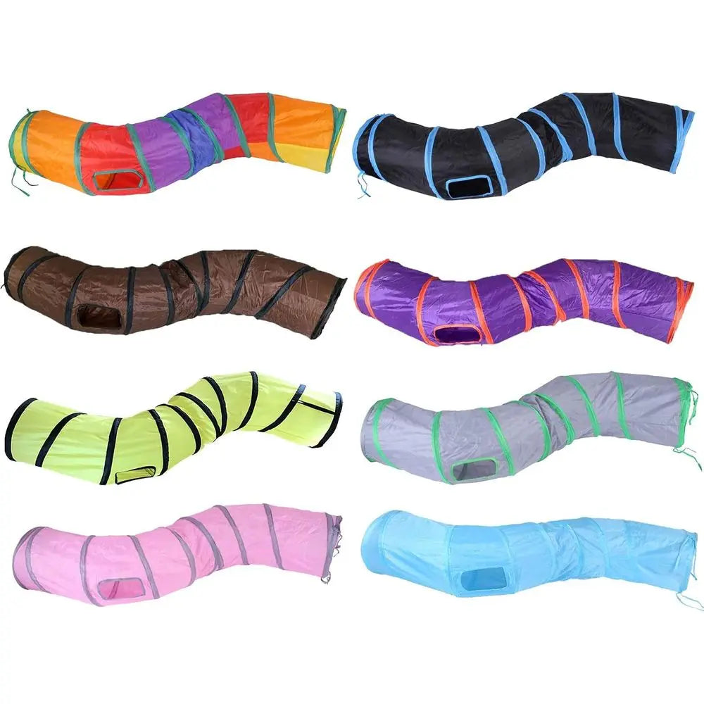 Interactive Crinkle Pet Play Tunnel For Cats And Rabbits