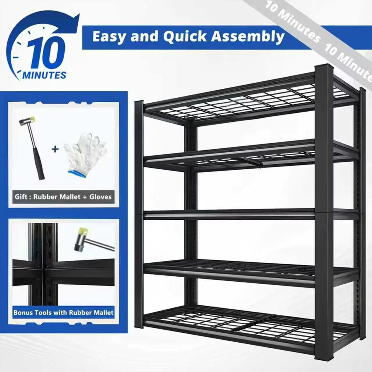 Adjustable Metal Double Layer Shelving Rack