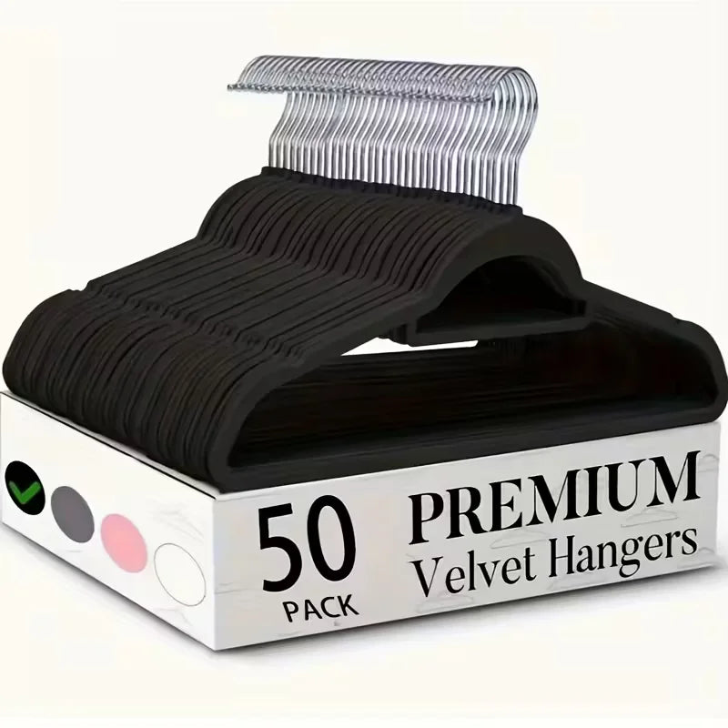 Premium Non Slip Velvet Hangers With Rotating Hooks
