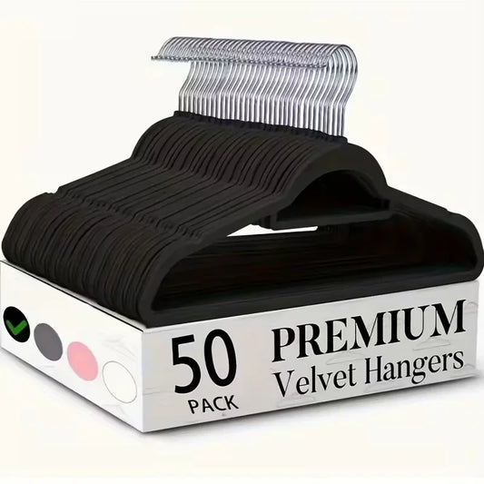 Premium Non Slip Velvet Hangers With Rotating Hooks