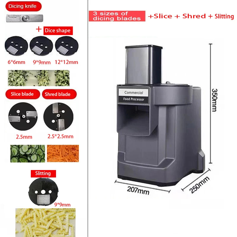 WERGANUASA Commercial Automatic Vegetable Cutter Slicer