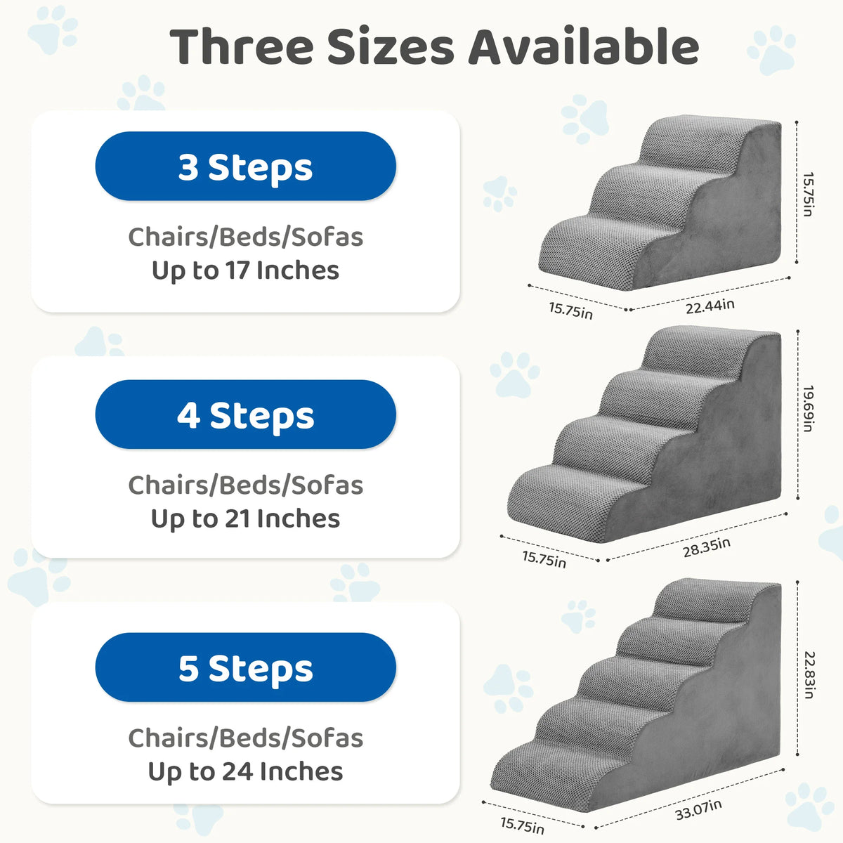 Curved Foam Dog Stairs Ramp for Indoor Pet Safety
