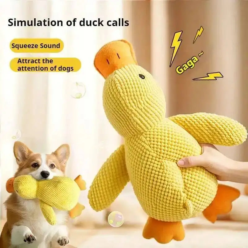 Squeaky Plush Duck Dog Bite Resistant Chew Toy