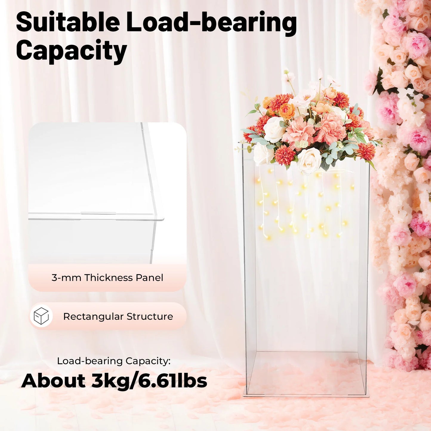 Bymaocar Acrylic Display Stand Freestanding Case For Figures