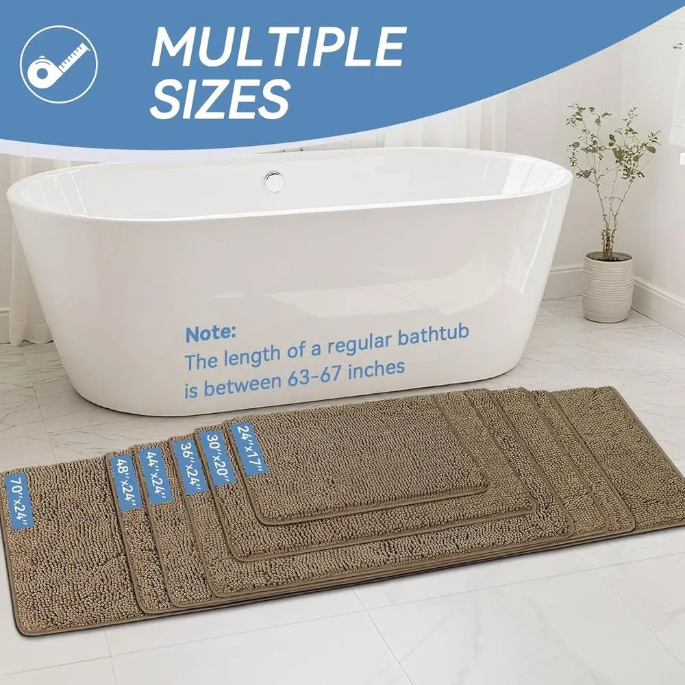 Non Slip Microfiber Bath Rug With Quick Drying Washable