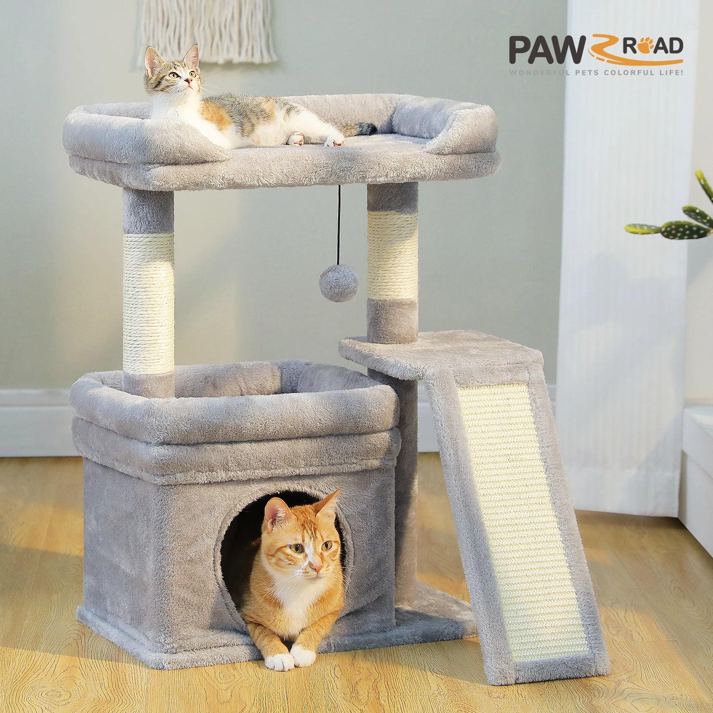 PAWZ Road Small Cat Tree Indoor Tower Scratching Post