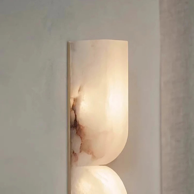 IWP Art Deco Wall Lamp With Natural Marble Led