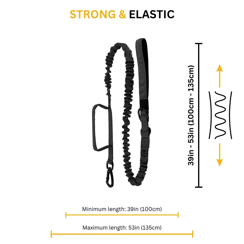 Military Dog Leash With Elastic Rope And Quick Release