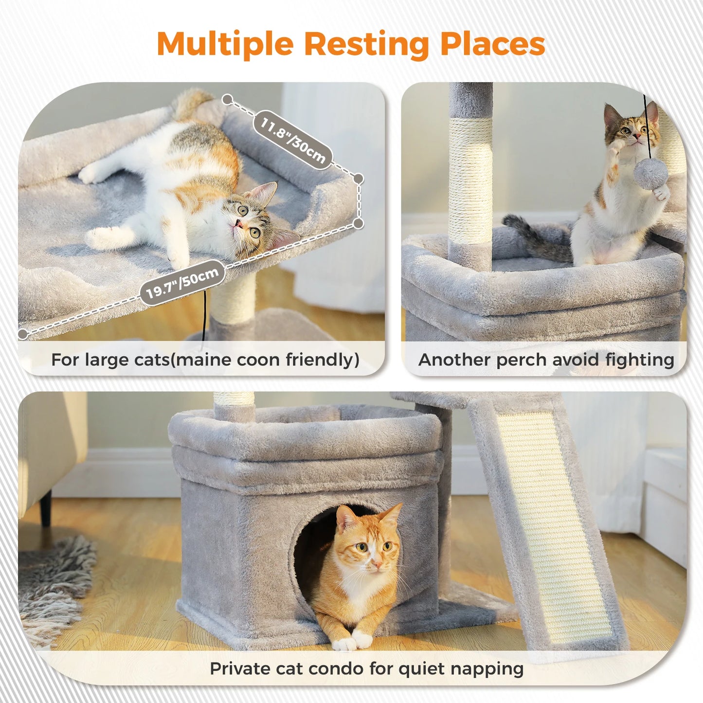 PAWZ Road Small Cat Tree Indoor Tower Scratching Post