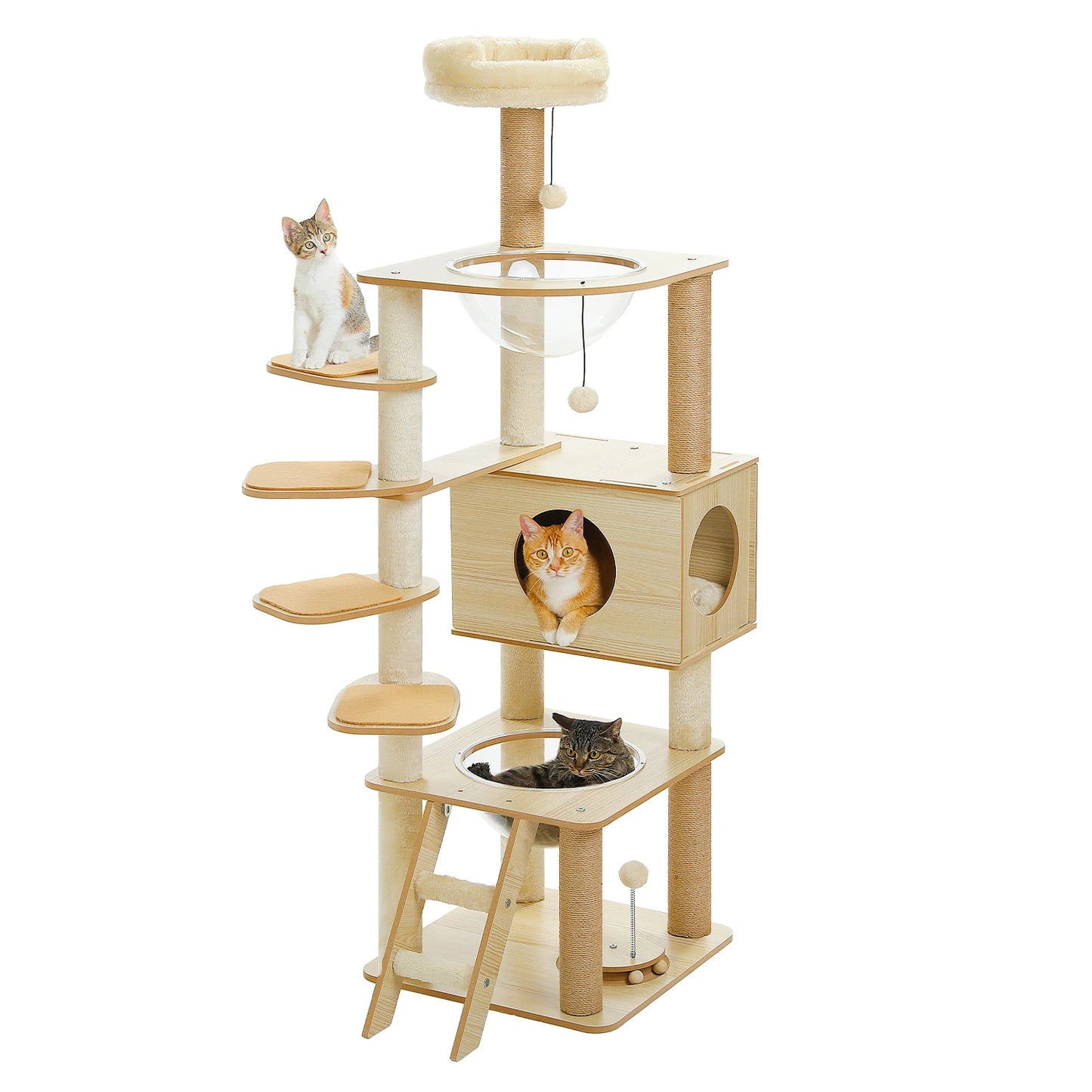 PAWZ Ro Multi Level Cat Tree Indoor Wood Tower