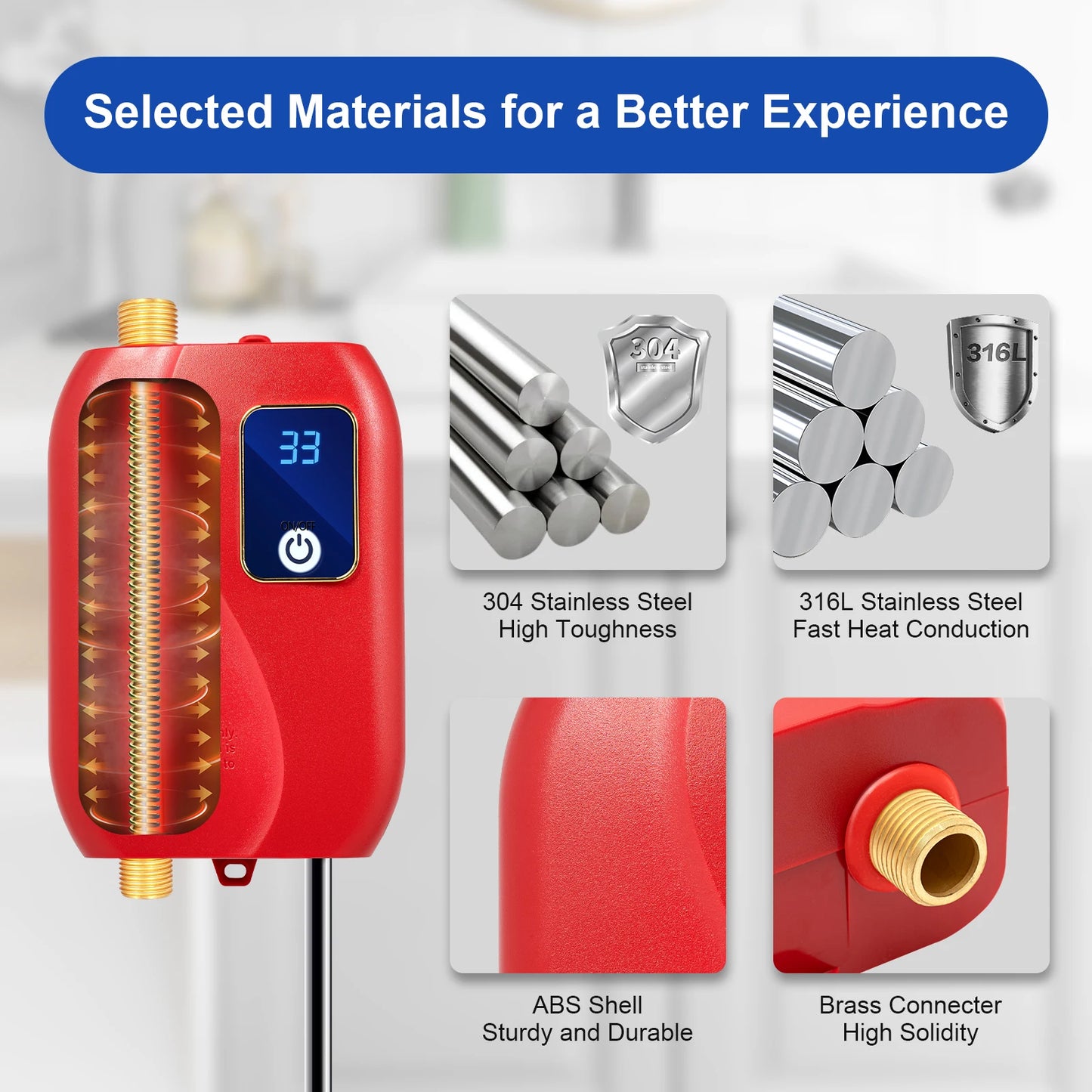 Sweetmile 3000W Instant Water Heater With Digital Display
