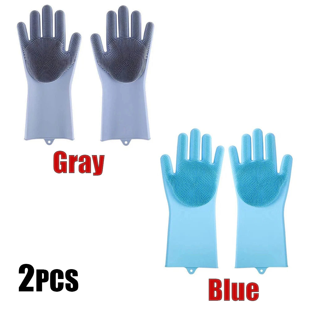 Pet Grooming Cleaning Gloves Dog Cat Silicone Bathing Glove with High-Density Teeth for Dogs and Cats Bathing Massage