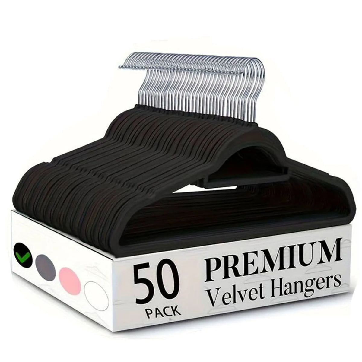 Premium Non Slip Velvet Hangers With Rotating Hooks