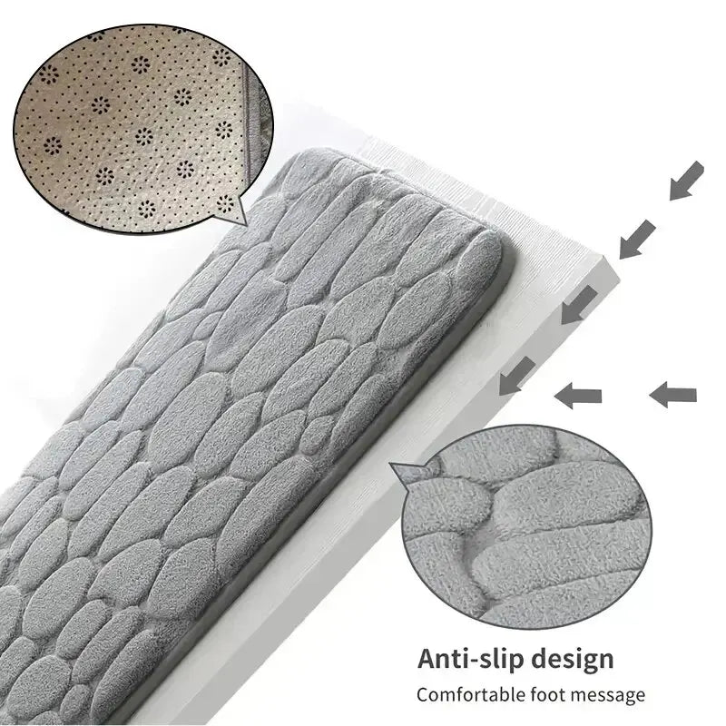 Embossed Fiber Carpet Anti Slip Bath Mat For Home