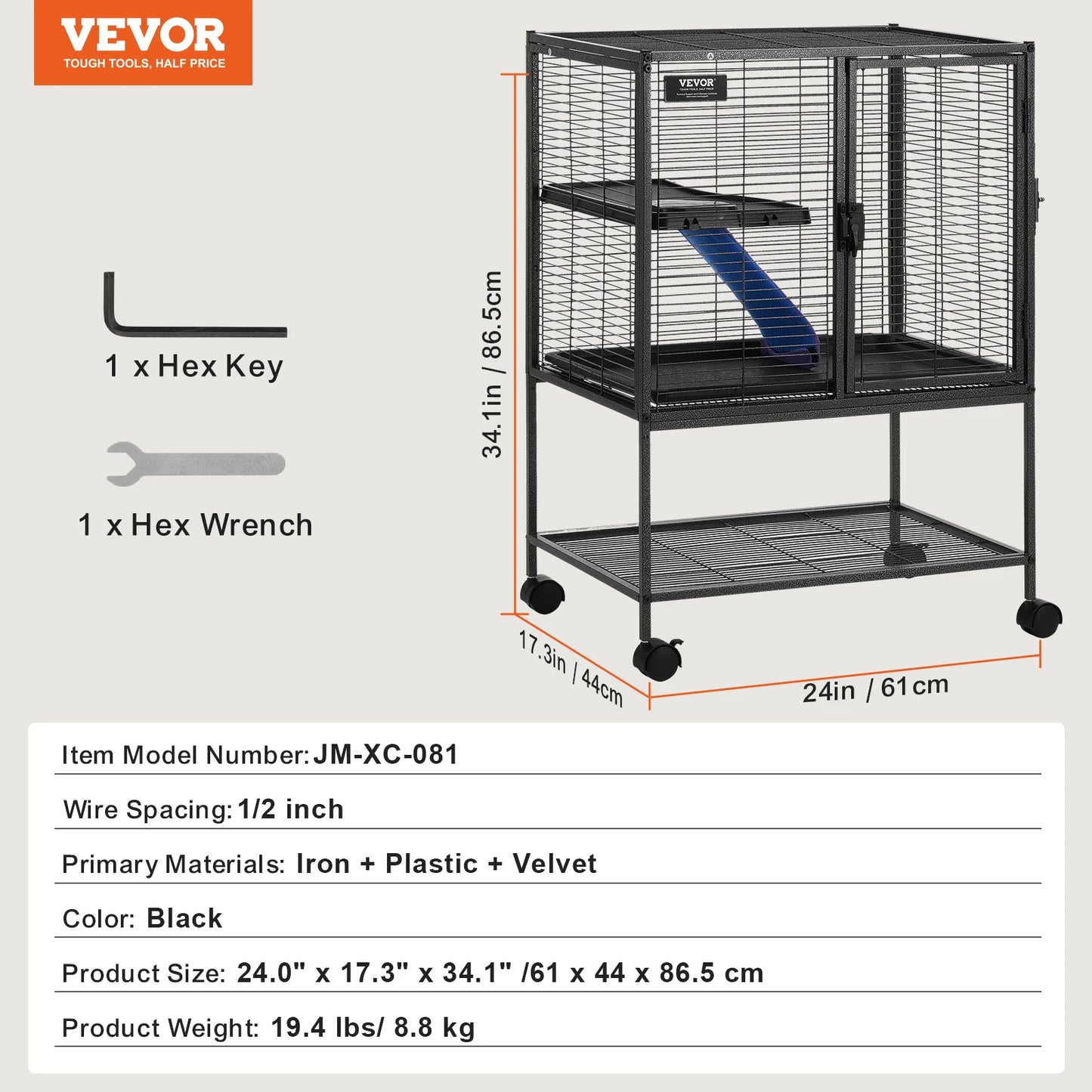 SucceBuy Rolling Metal Ferret Cage 4 Tier Critter Nation