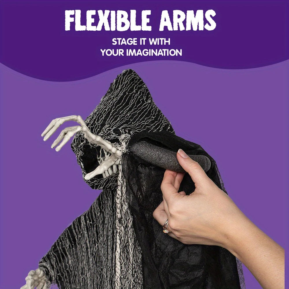 Joyfy Halloween Hanging Grim Reaper Skeleton Decor