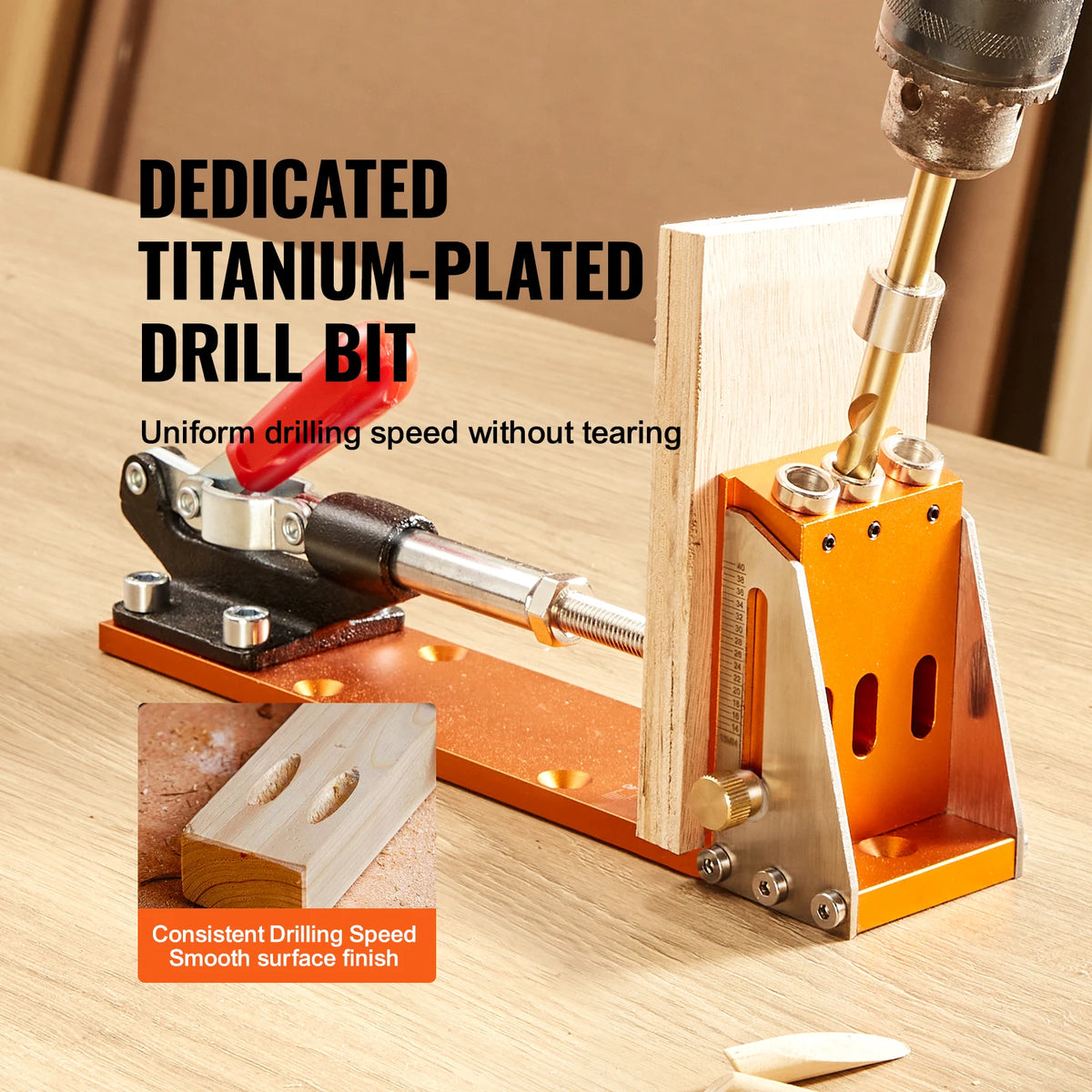 SucceBuy Adjustable Pocket Hole Jig Kit for Woodworking