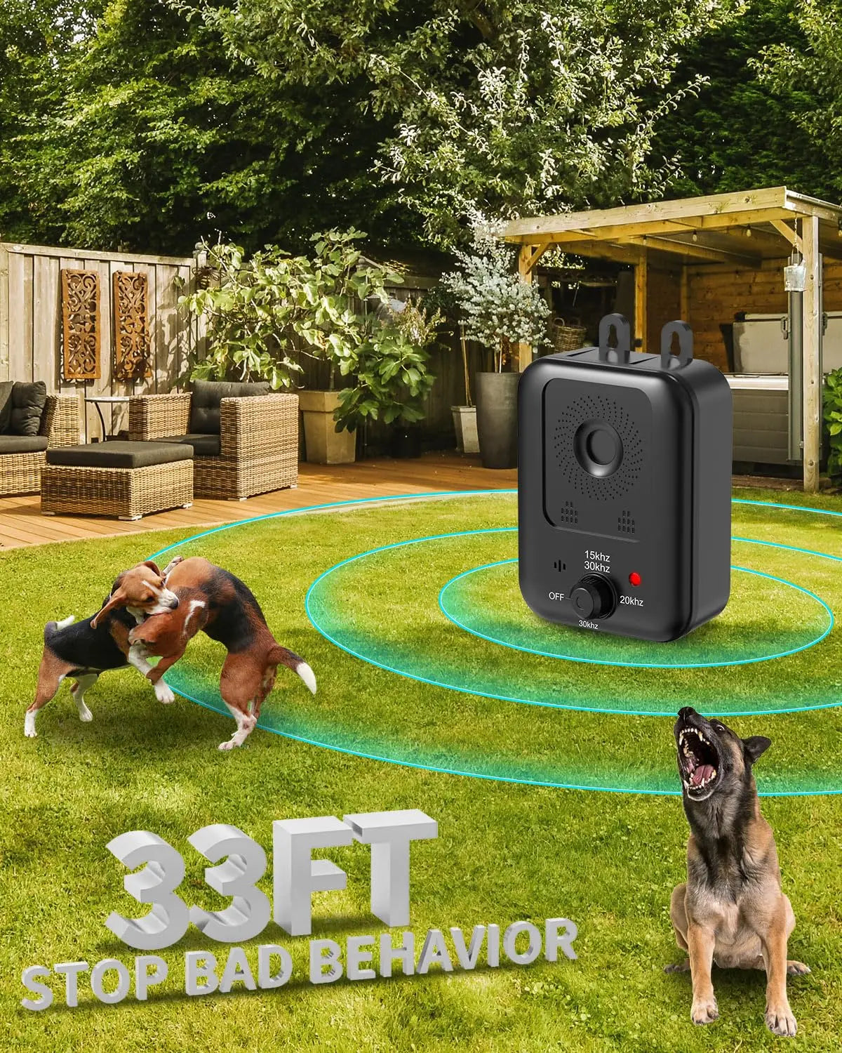 Petedu Rechargeable Ultrasonic Bark Deterrent For Dogs