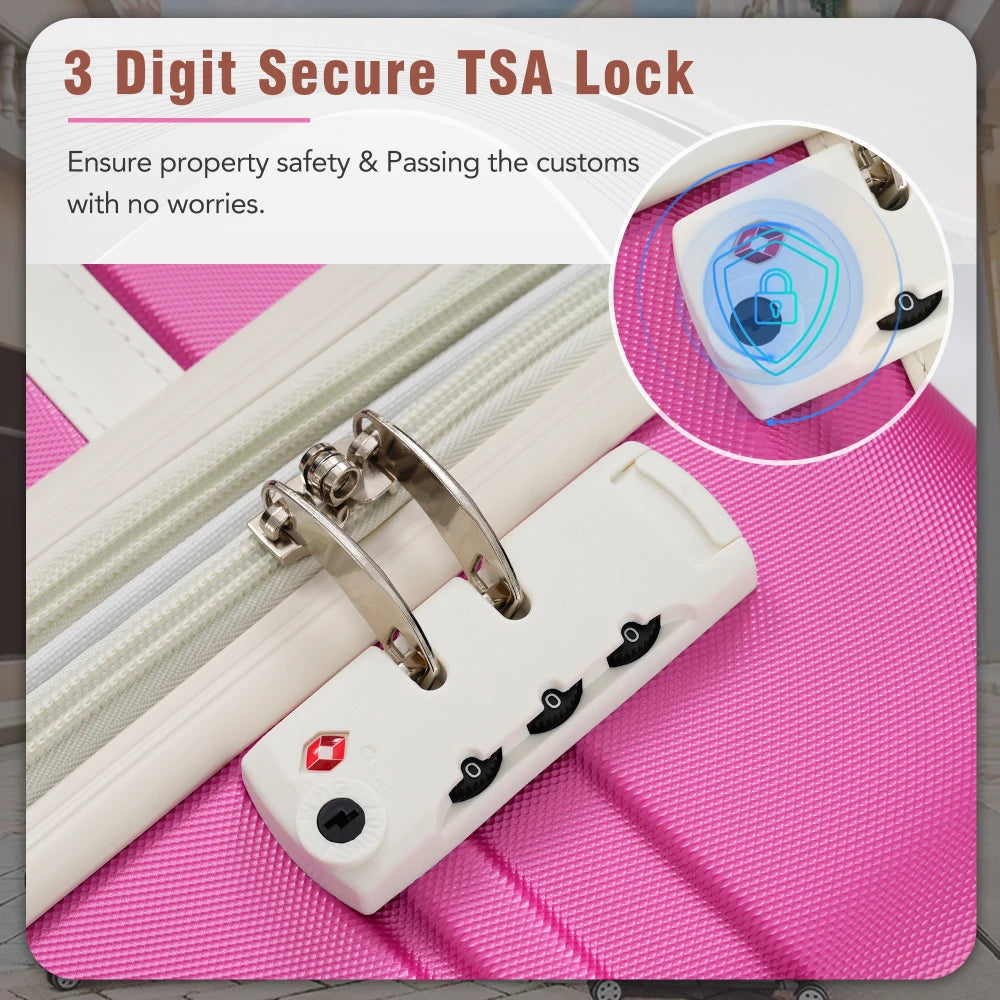 Lightweight Hardshell Luggage Set With TSA Lock And Spinners