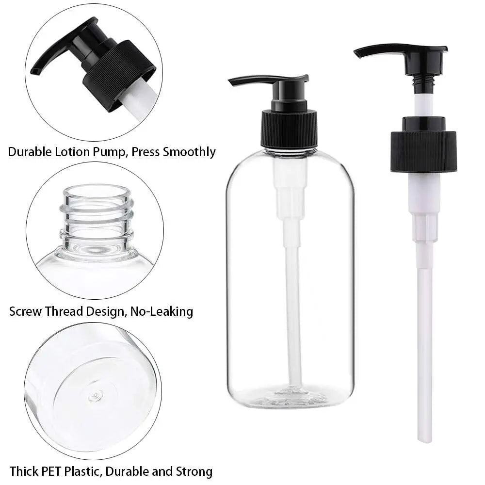 Plastic Pump Bottles 4 Pack BPA Free Dispensers