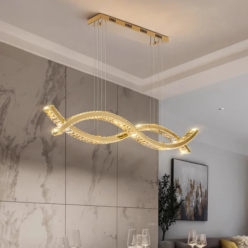 KUALOOL Luxury Crystal Chandeliers Modern Living Room Lighting