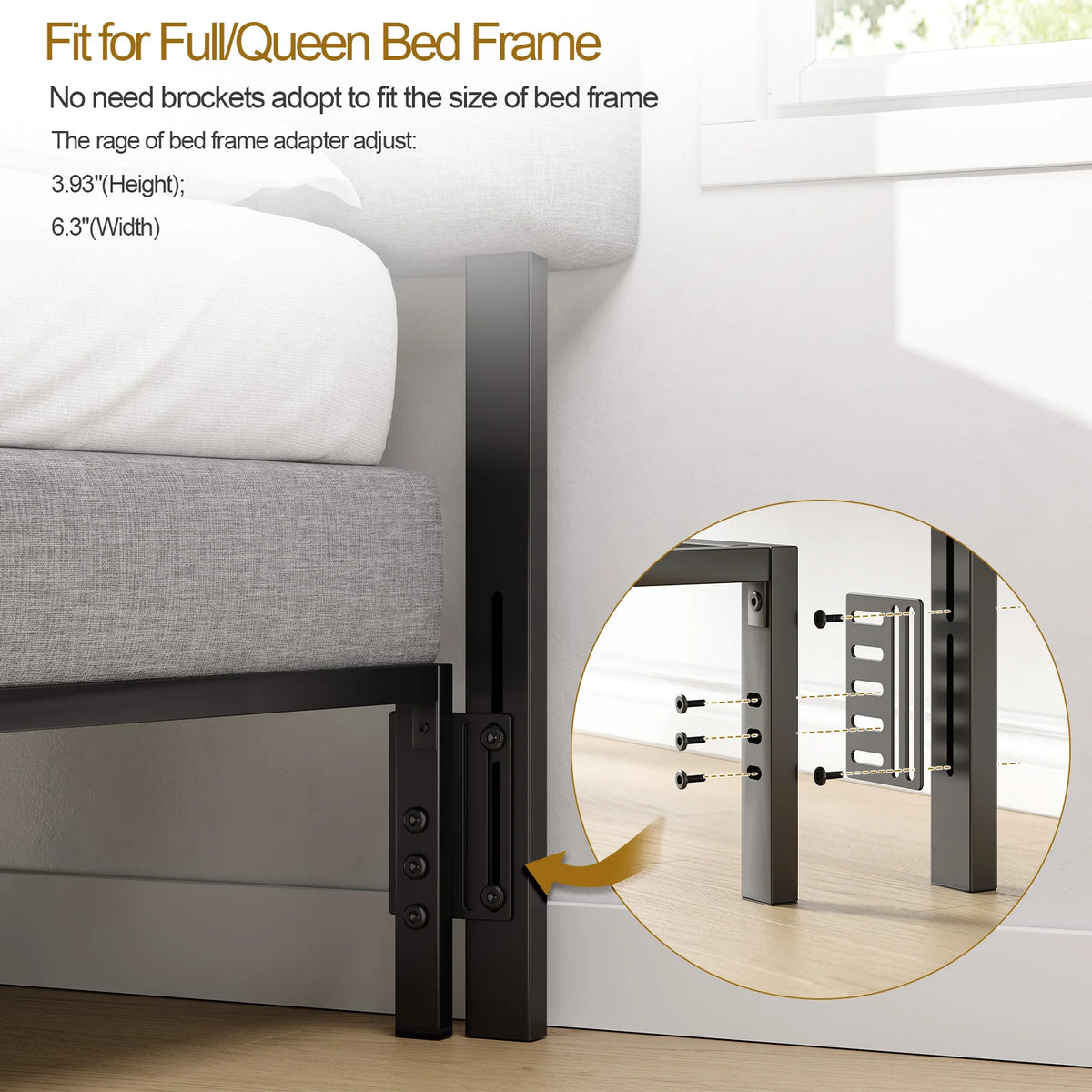 Onbrill Adjustable Headboard With RGB LED Accent Lighting