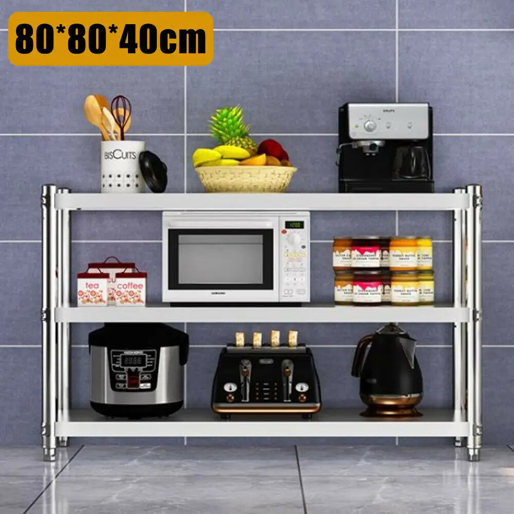 Stainless Steel Heavy Duty Three Tier Kitchen Storage Rack