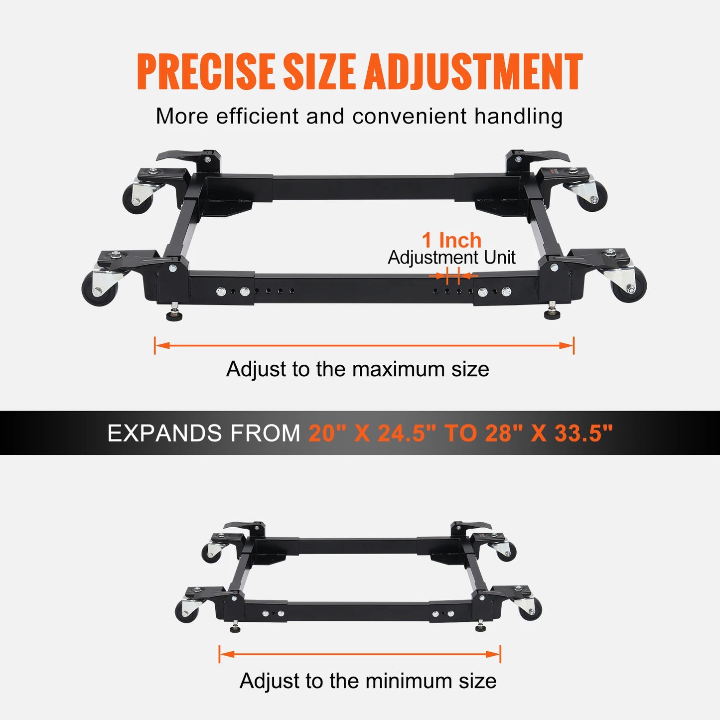 SucceBuy Movable Washing Machine Stand With Roller Base