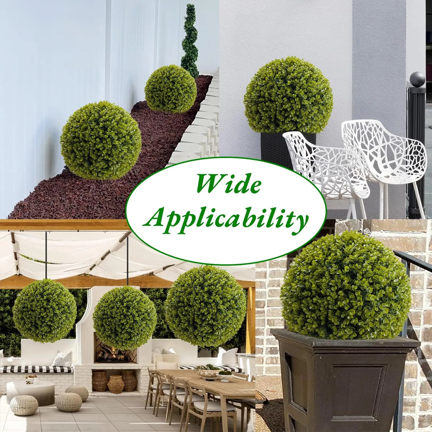 Studyset Topiary Balls Outdoor Set Of 2 For Garden Decor