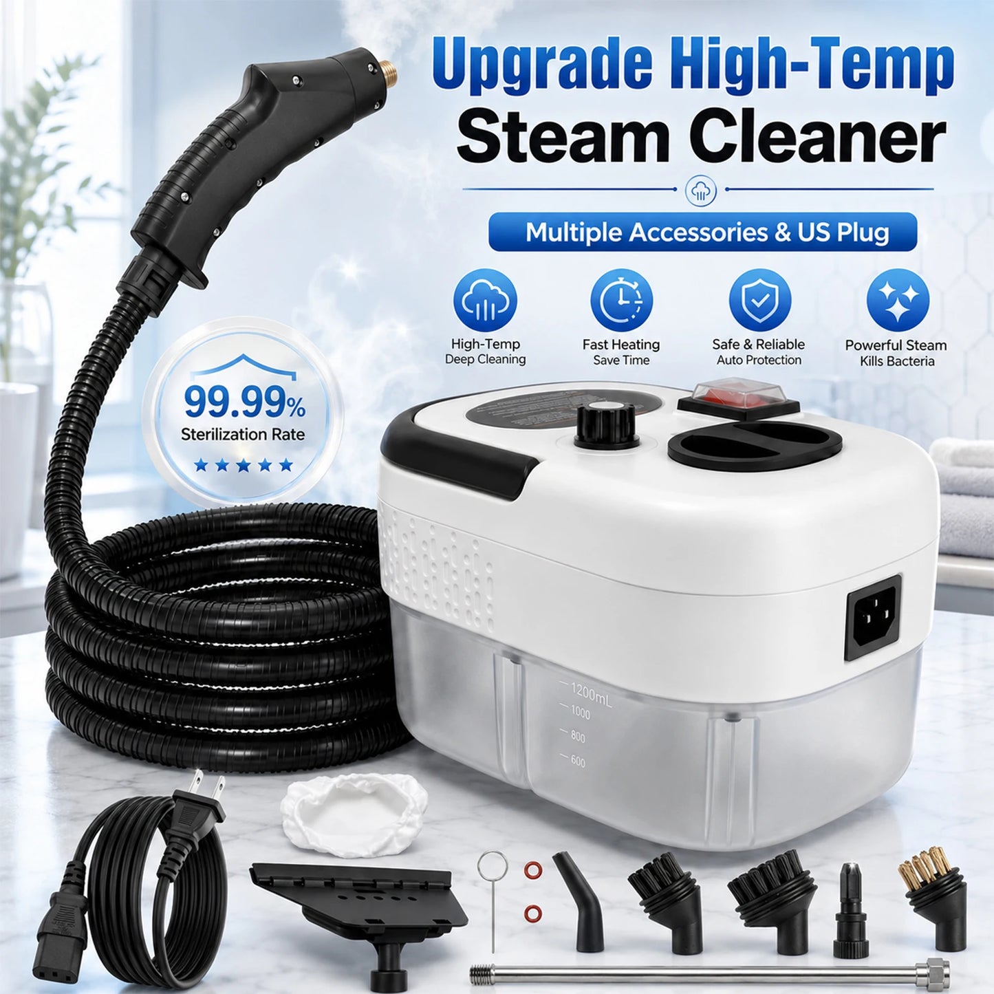 2500W 110V High Temperature Steam Cleaner Handheld