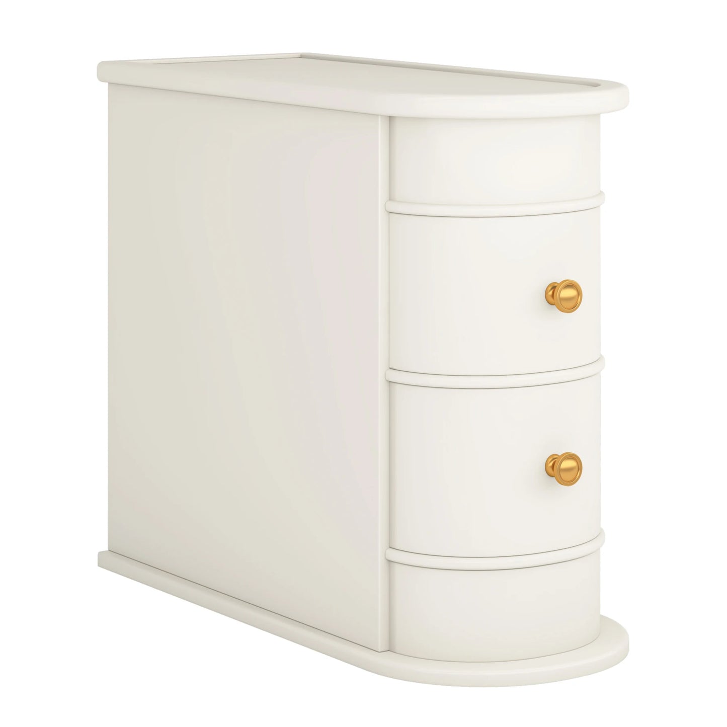 Tribesigns End Table Round Solid Wood Nightstand With Drawer