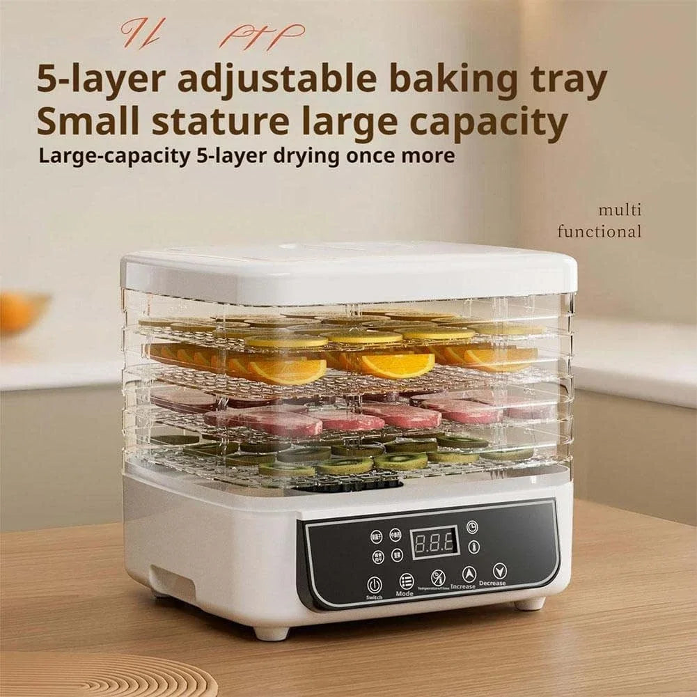 Fruit And Vegetable Dryer With Adjustable Temperature