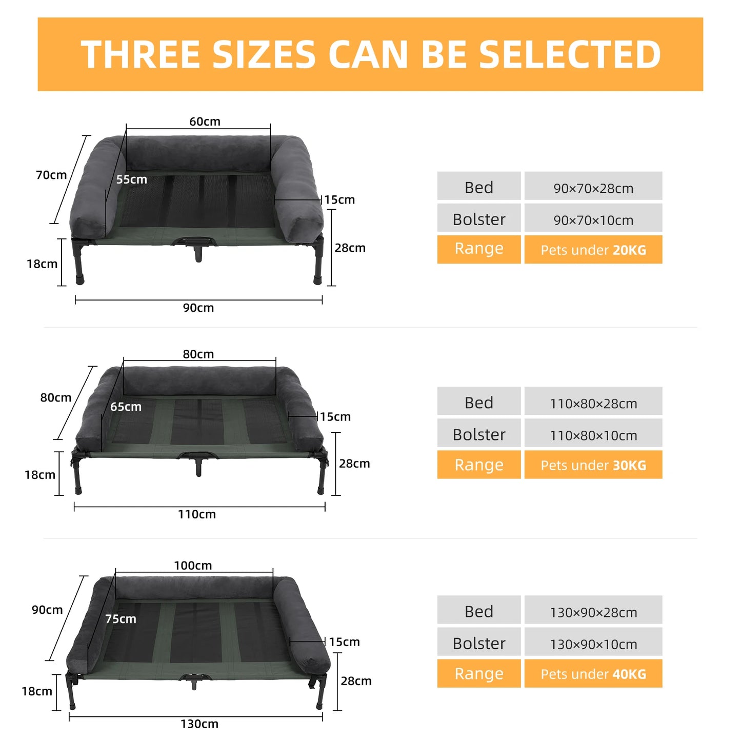 BINGOPAW Elevated Pet Bed Indoor Outdoor Lounger