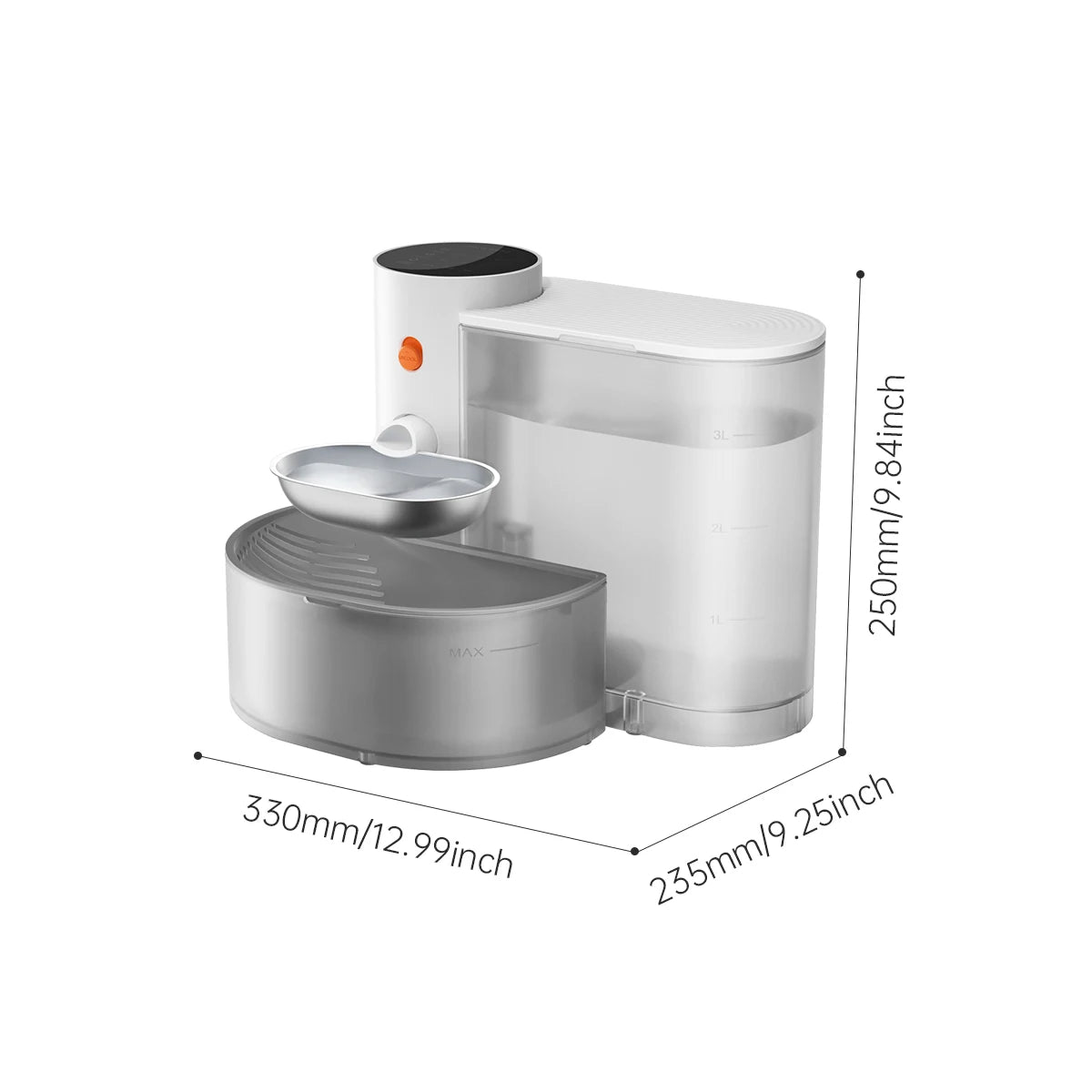 Booteely Stainless Steel Pet Water Dispenser With Purifier