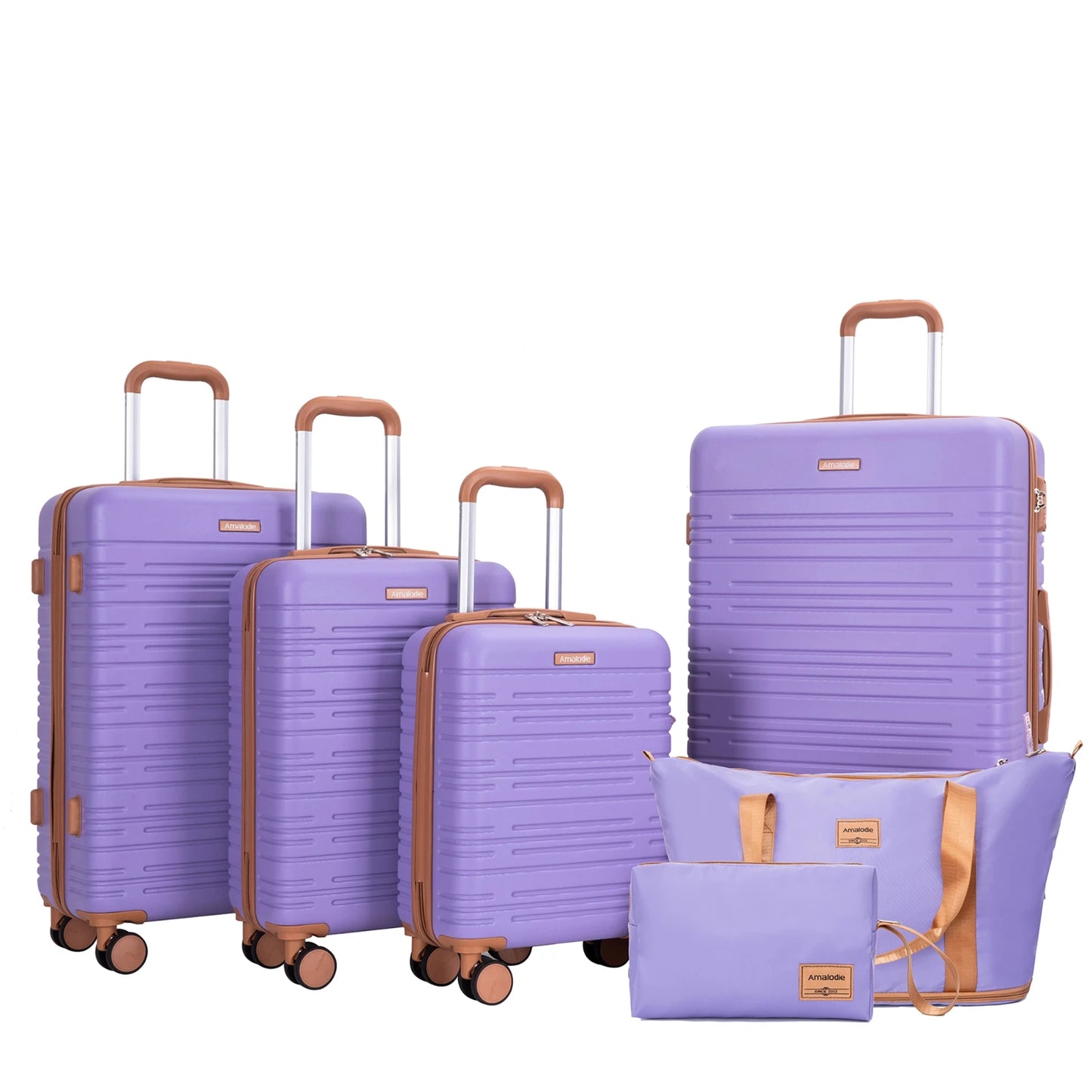 Luggage Sets 6 Piece,Suitcases with Double Spinner Wheels and TSA Lock,Hardcase 6 set 16/20/24/28 Luggage  with Travel Duffle Bag