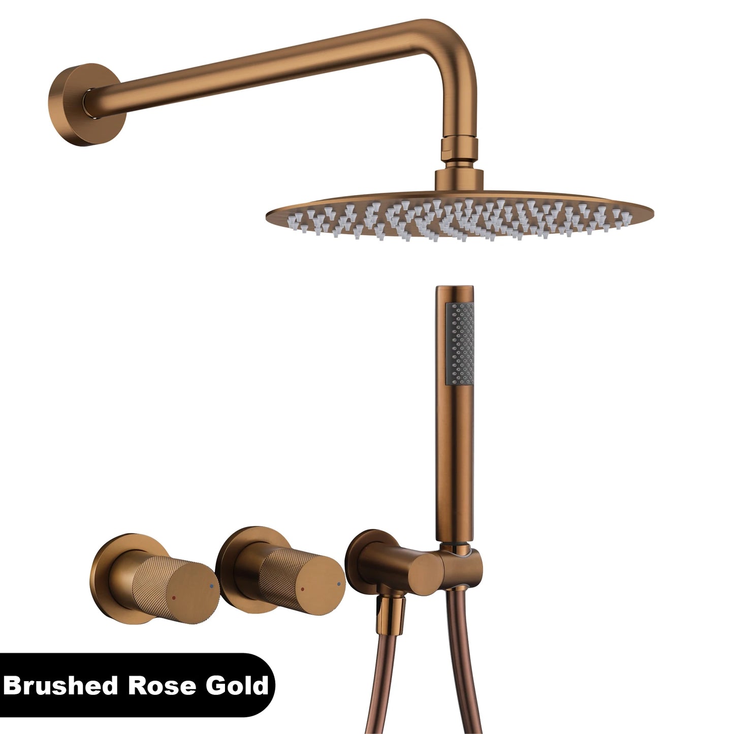Gestana Brass Wall Mounted Shower System With Dual Control