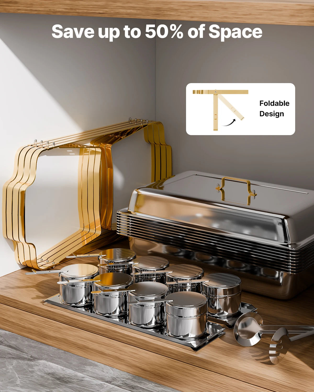 Succebuy Stainless Steel Chafing Dish Buffet Catering Set