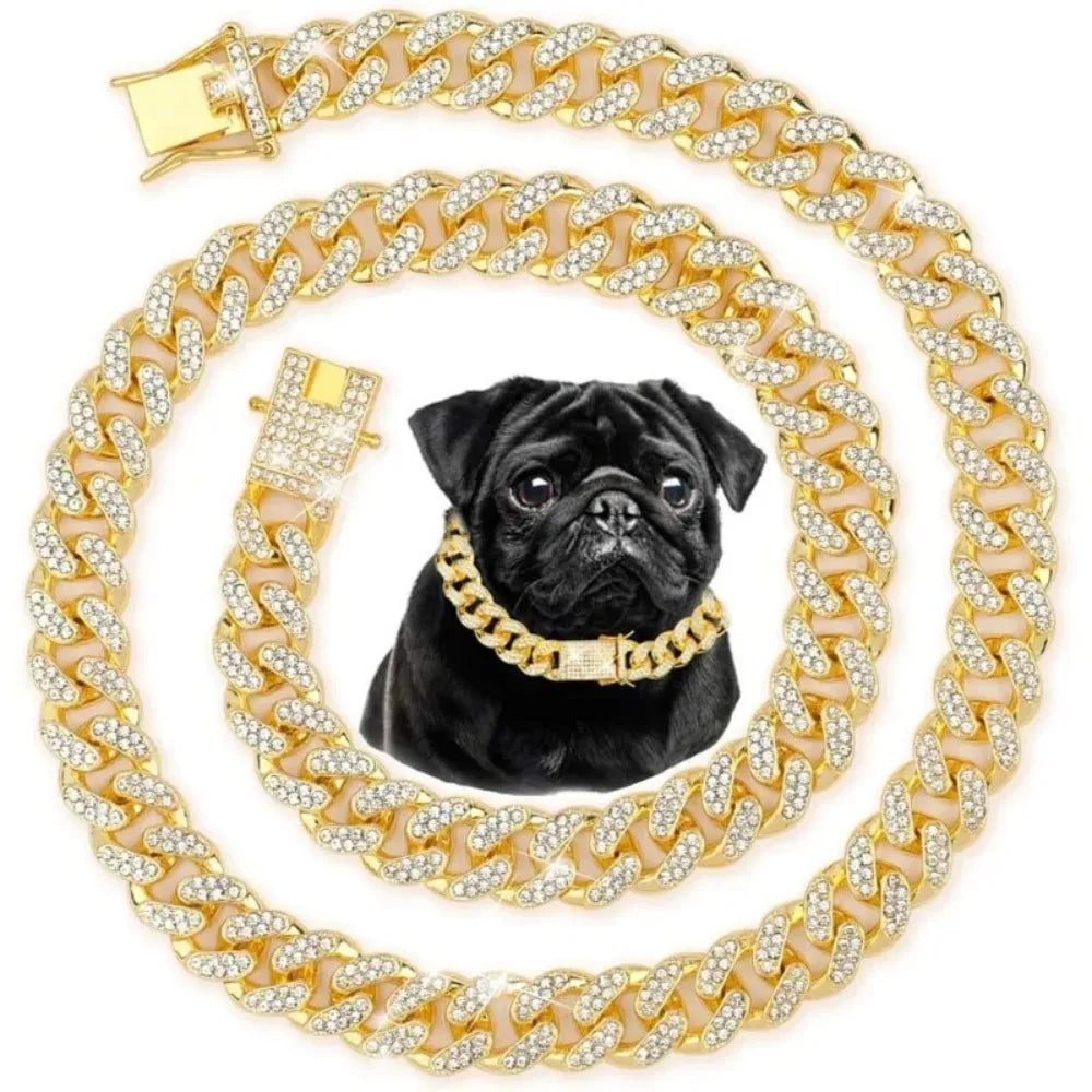 Cuban Chain Stainless Steel Dog Collar