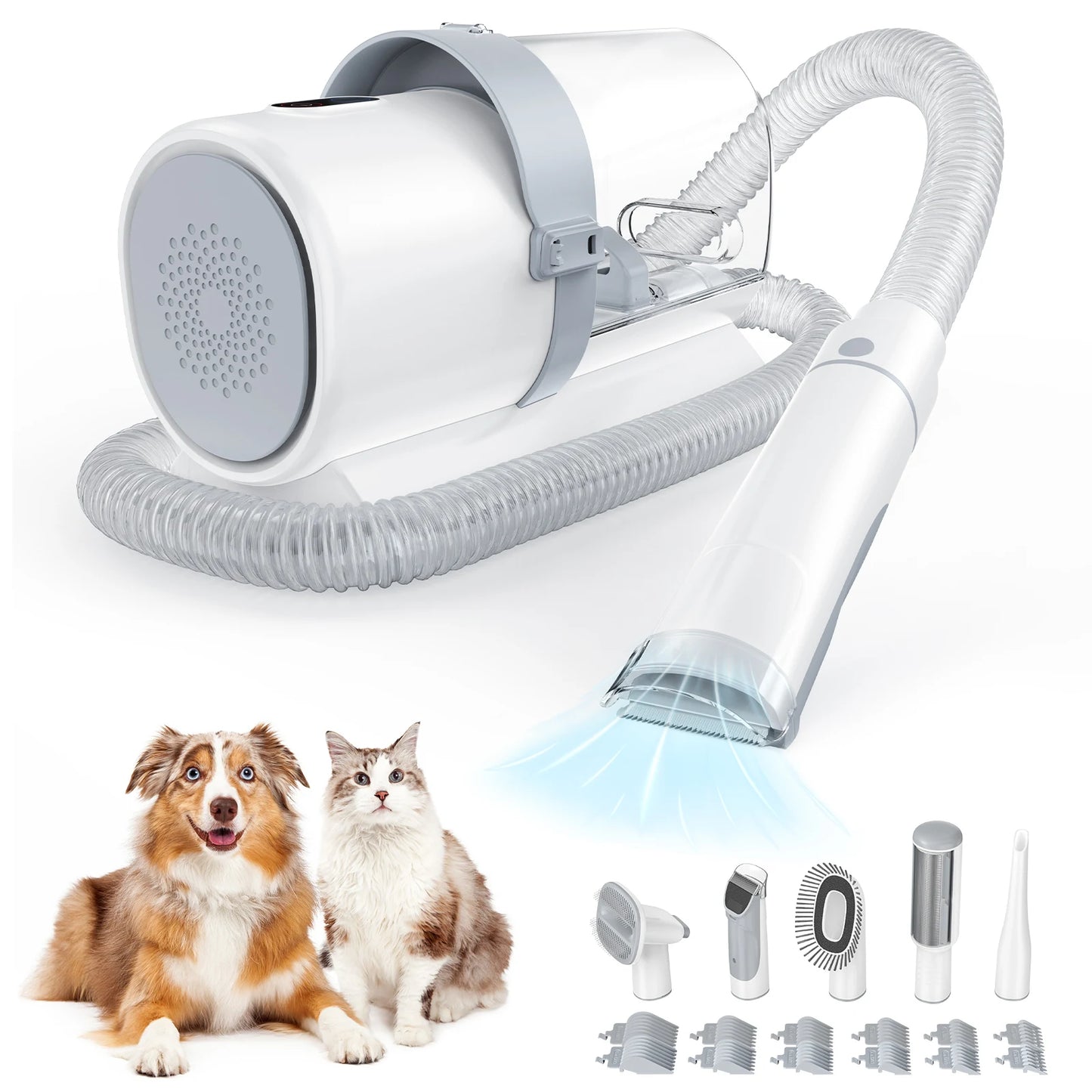 JHK Pet Grooming Vacuum Kit With 5 Tools Cordless Clippers