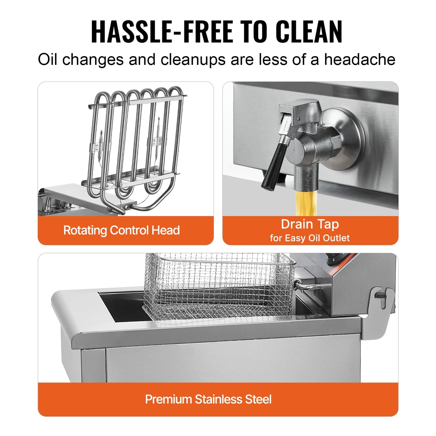 SucceBuy Dual Tank Electric Deep Fryer For Commercial Use