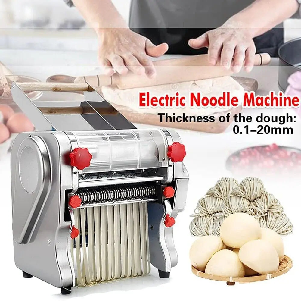 Electric Pasta Noodle Maker 550W Stainless Steel Dual Knife