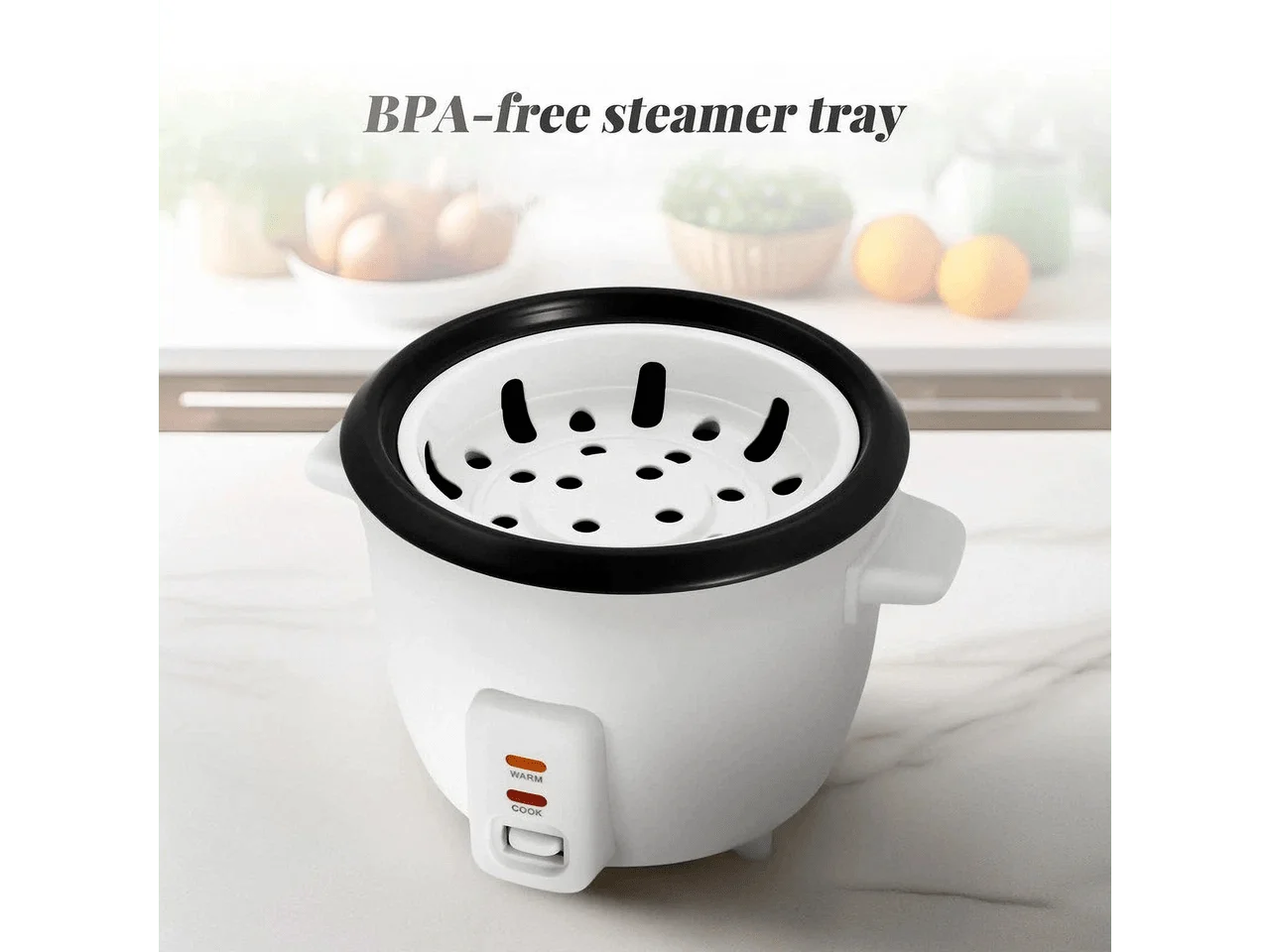XMSJ 6 Cup Nonstick Rice Cooker With Steam Tray