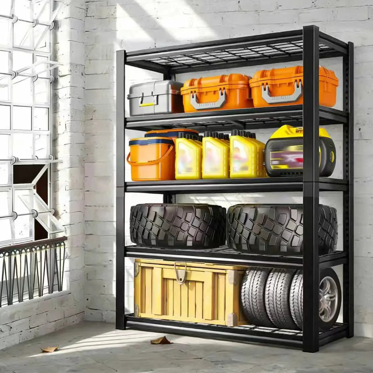 Adjustable Metal Double Layer Shelving Rack