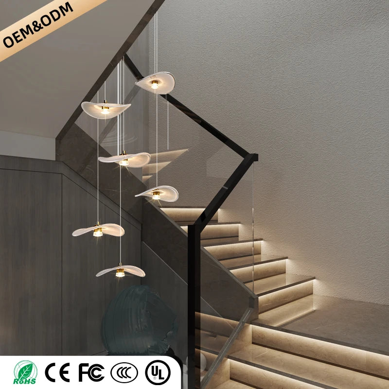 Yingxuan Luxury Staircase Pendant Light Chandelier