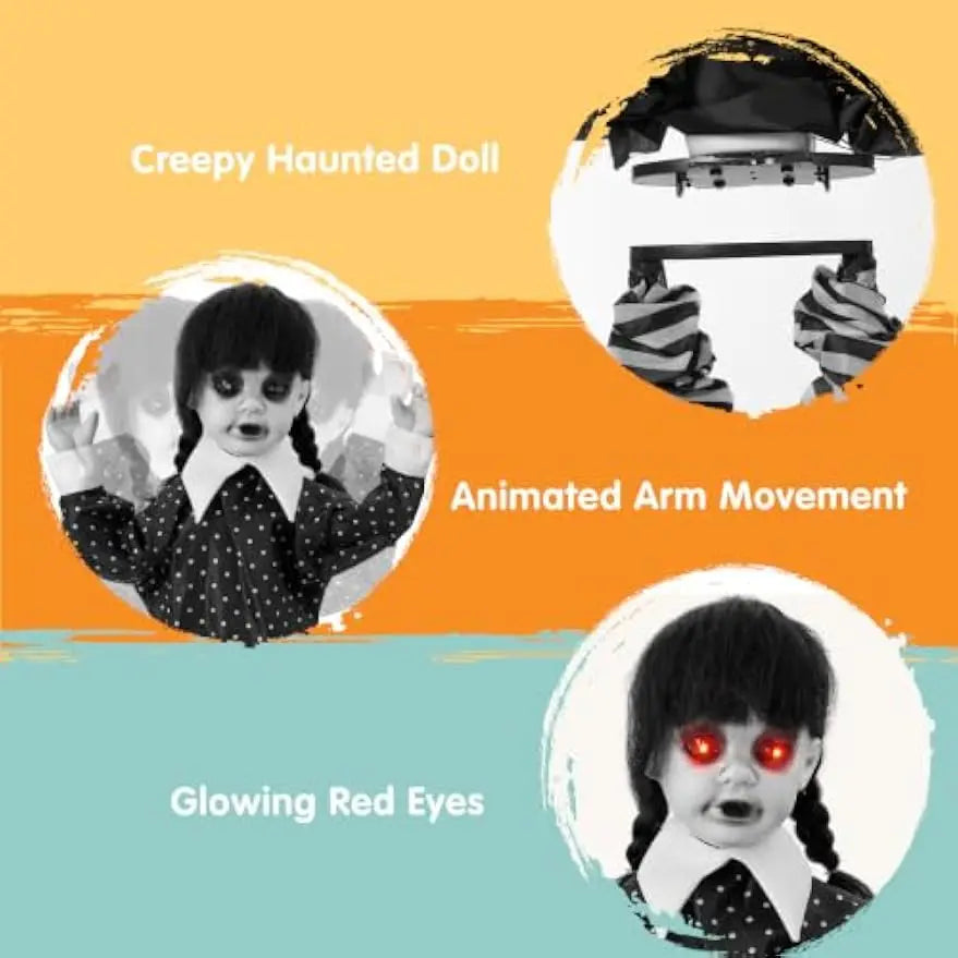 Joyfy Sound Activated Halloween Ghost Yard Decoration