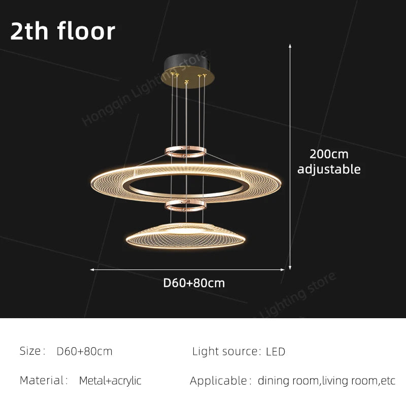 Yingxuan LED Living Room Pendant Light Ceiling Chandelier